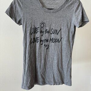 Live by the SUN Love by the Moon Tshirt - S - Gray